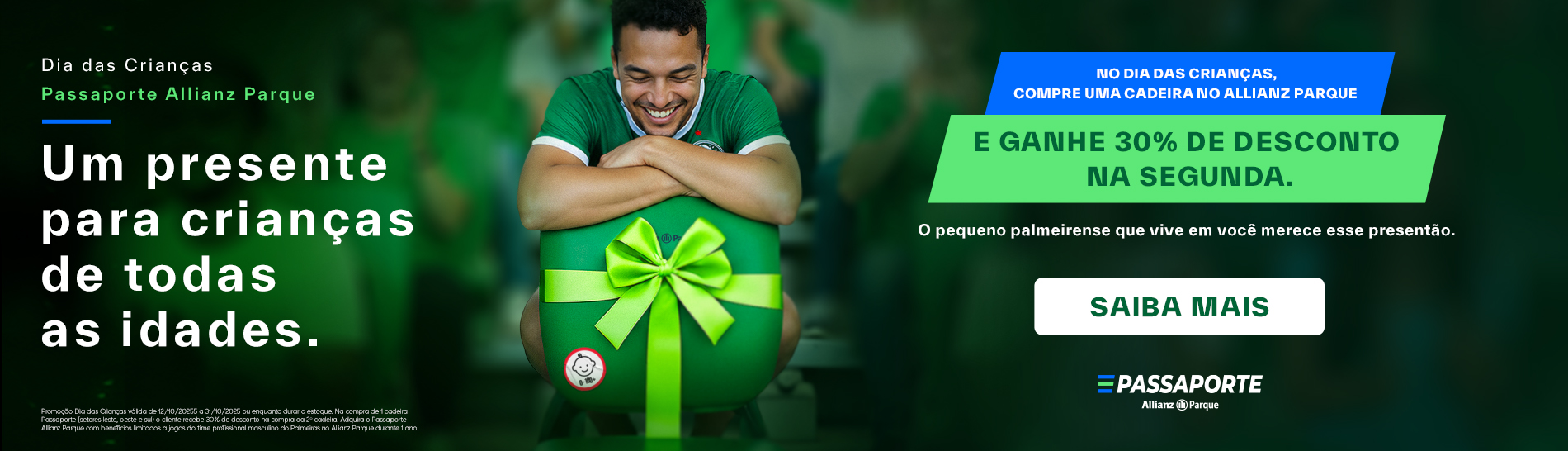 DIA DAS CRIANÇAS 30% DE DESCONTO SEGUNDA CADEIRA